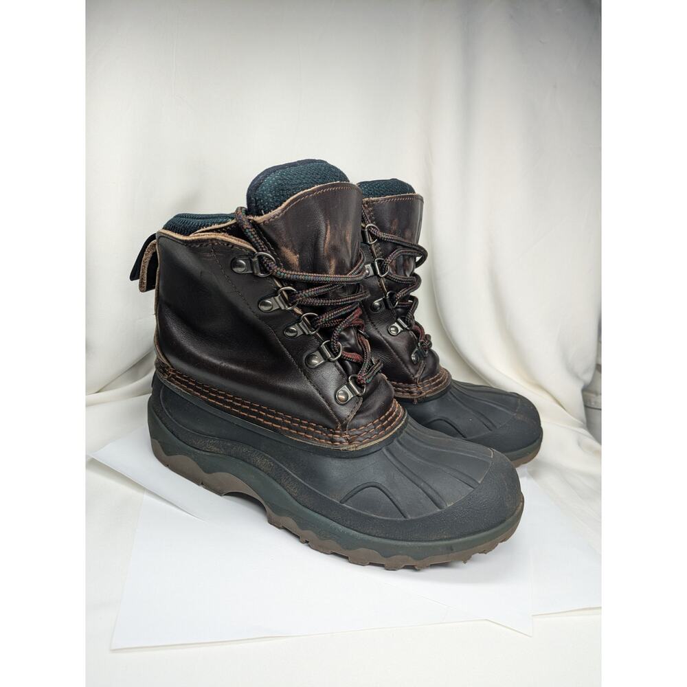 L.L.Bean Duck Boots Womens 6 Brown Distressed Leather Hiking Hunting Workwear